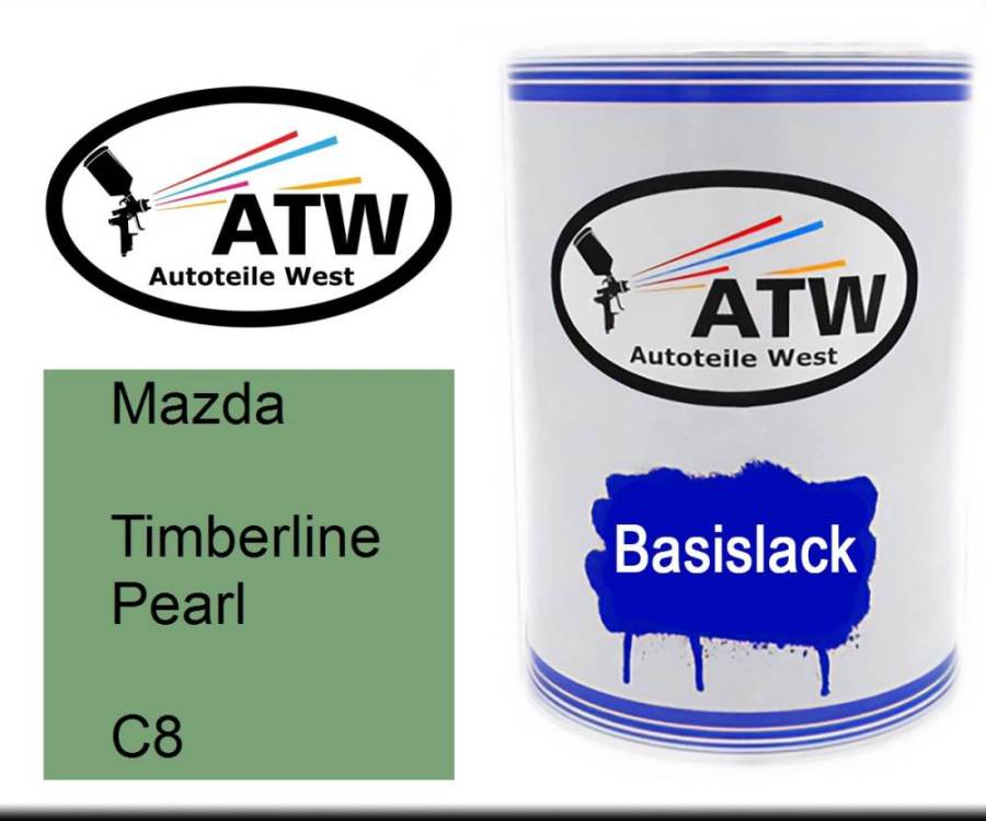 Mazda, Timberline Pearl, C8: 500ml Lackdose, von ATW Autoteile West.